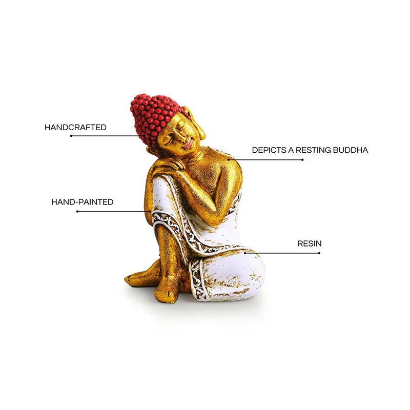Buddha In Thought Resin Idol media 5