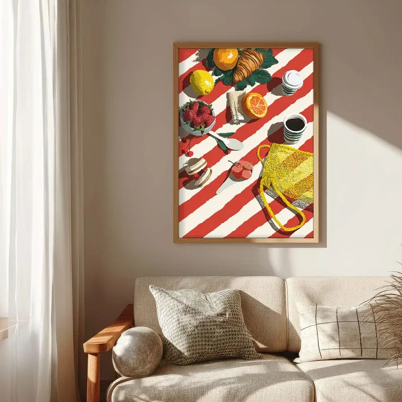 Bruncha Canvas Wall Painting With Brown Frame media 7