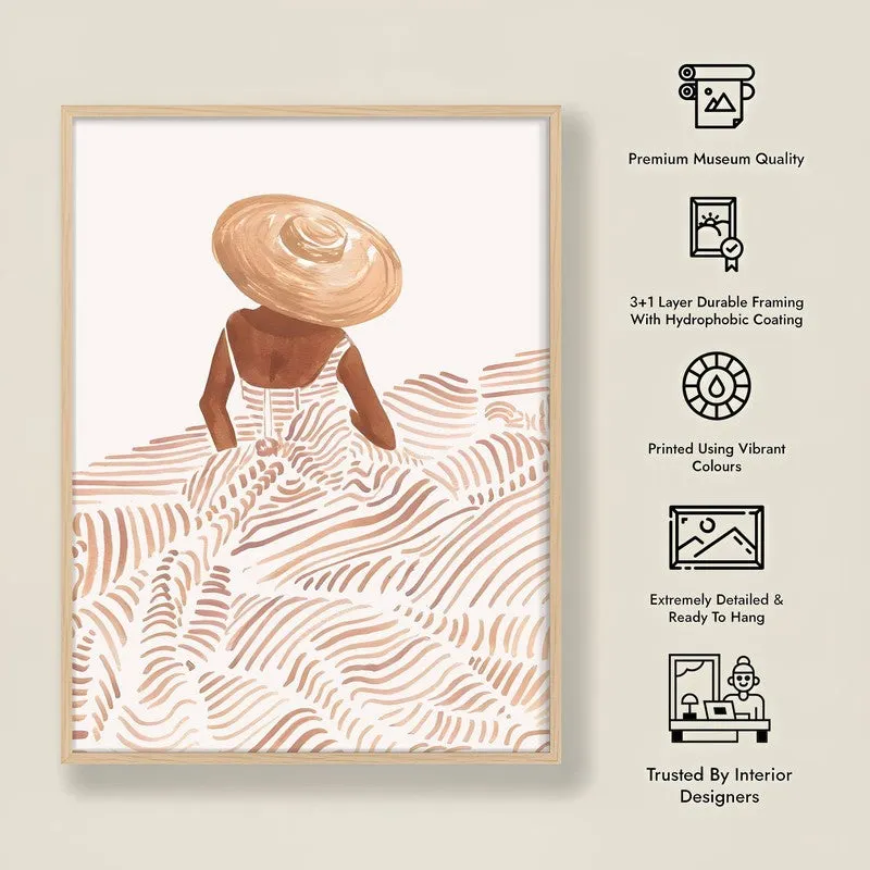 Serene Archival Canvas Wall Art - Natural Brown Frame media 8