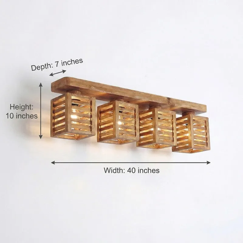 TetraNest Wooden Ceiling Lamp - Brown media 8