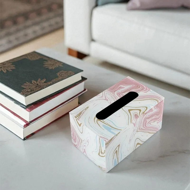 AarviDecor Gilded Line Glass Tissue Holder media 4