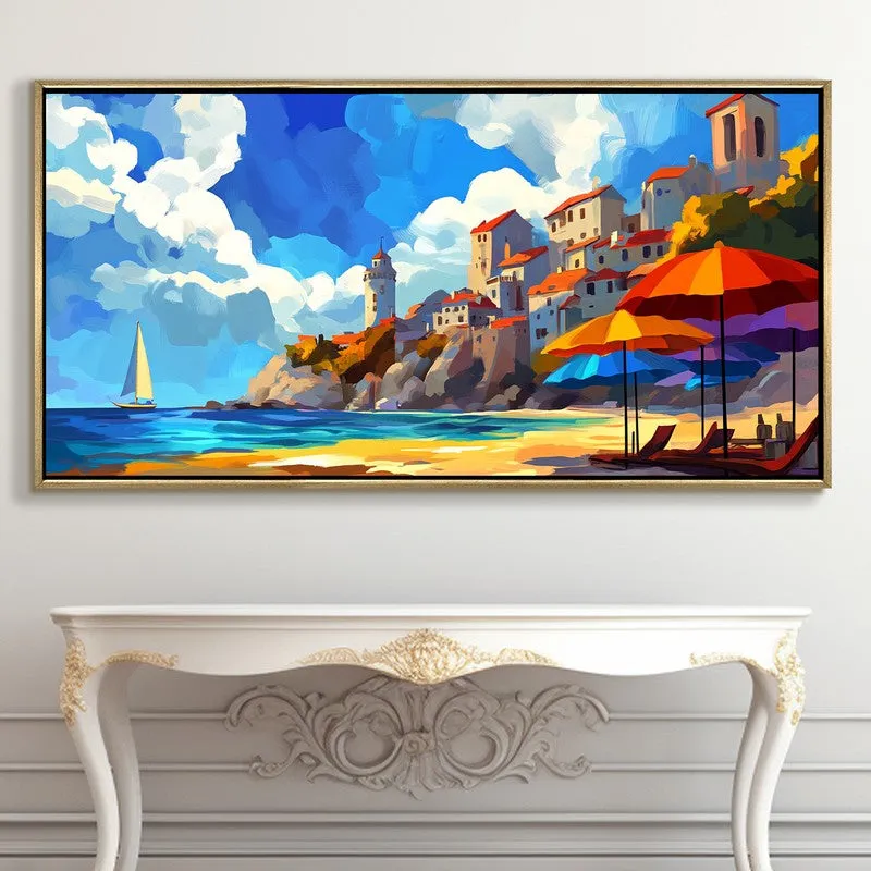 Bathers Canvas Wall Painting With Frame media 5