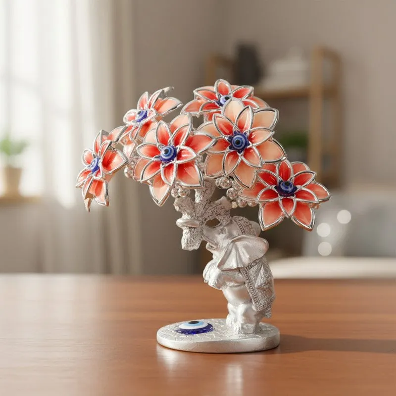Fortune Tree with Elephant Resin Showpiece media 1