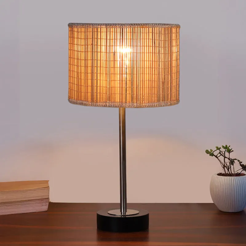Bambou Rodin Wooden Table Lamp - Beige,Silver,Black media 2