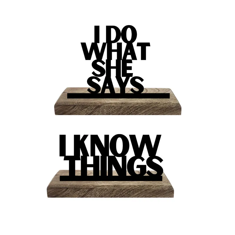 I know Things Typography Showpiece - Set Of Two media 4
