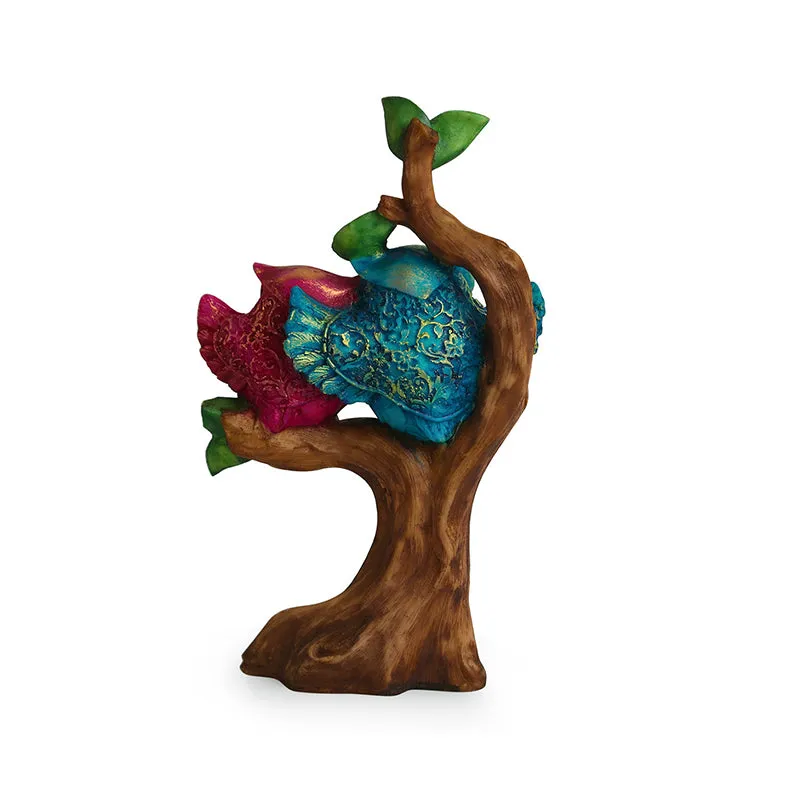 Owl Couple Resin Showpiece media 4
