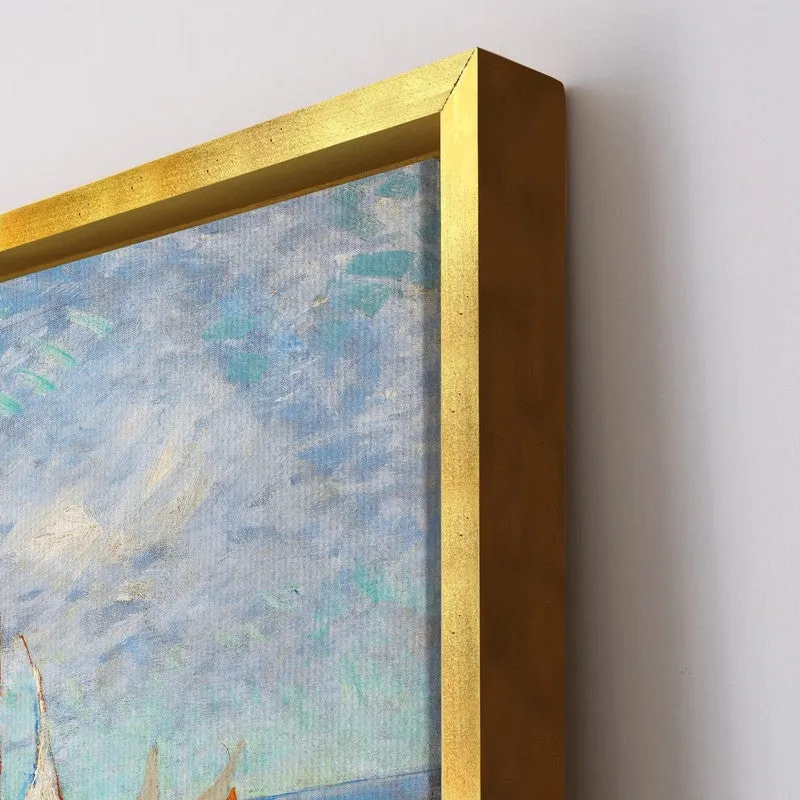 Seaside Mooring Canvas Wall Painting With Frame media 8