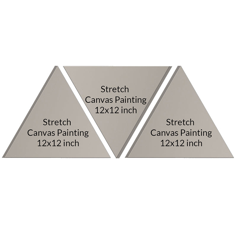 Fleur De Triangles Floral Canvas Wall Art - Set Of Three media 5