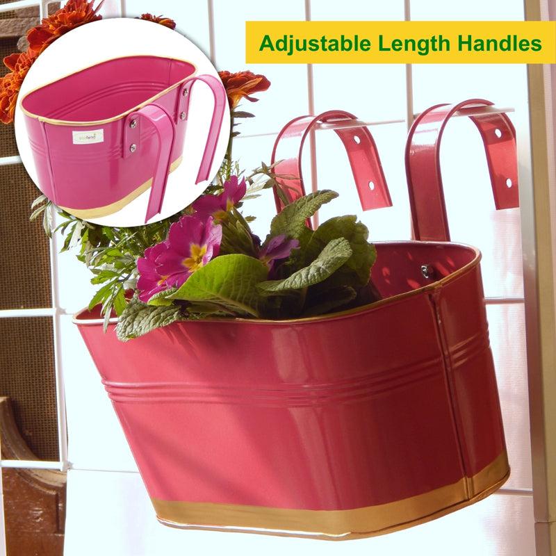 Norva Hanging Planter (Pink) - Set Of Six media 3