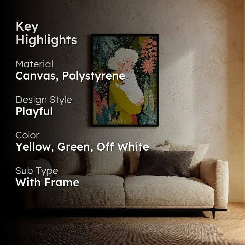 Elowyn Canvas Wall Painting With Black Frame media 2