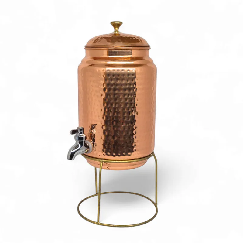 Cuva Copper Drink Dispenser With Stand (5 L) - Two Piece Set media 8