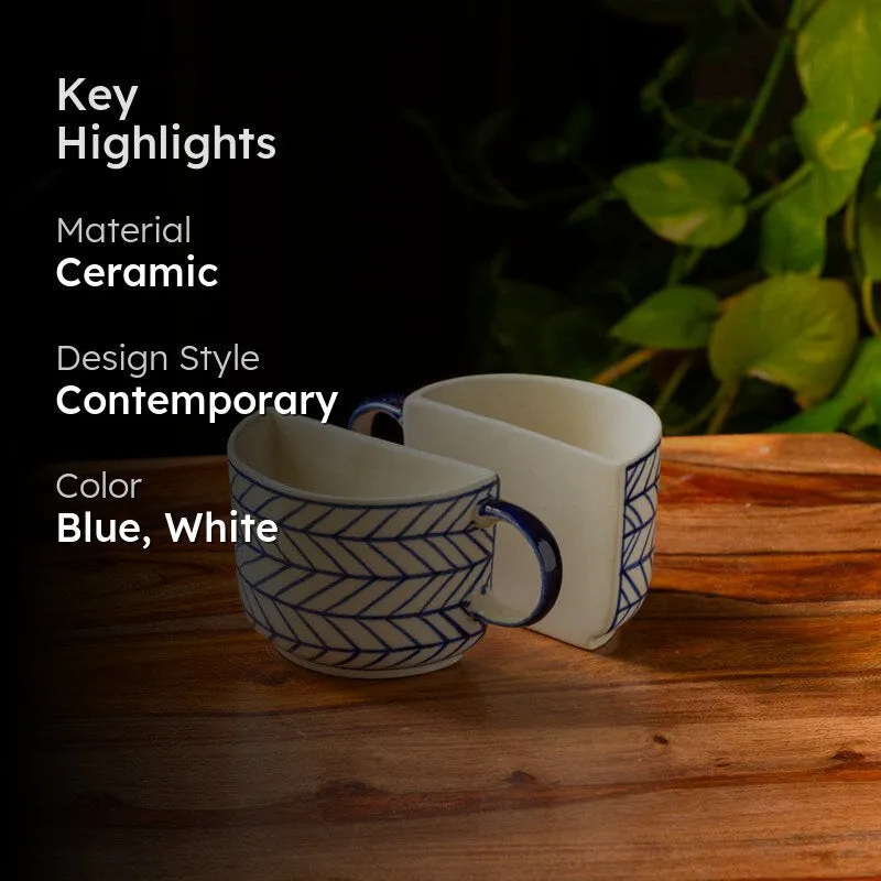 The Ceramic Tea Cup (200 mL Each) - Set of Two media 2