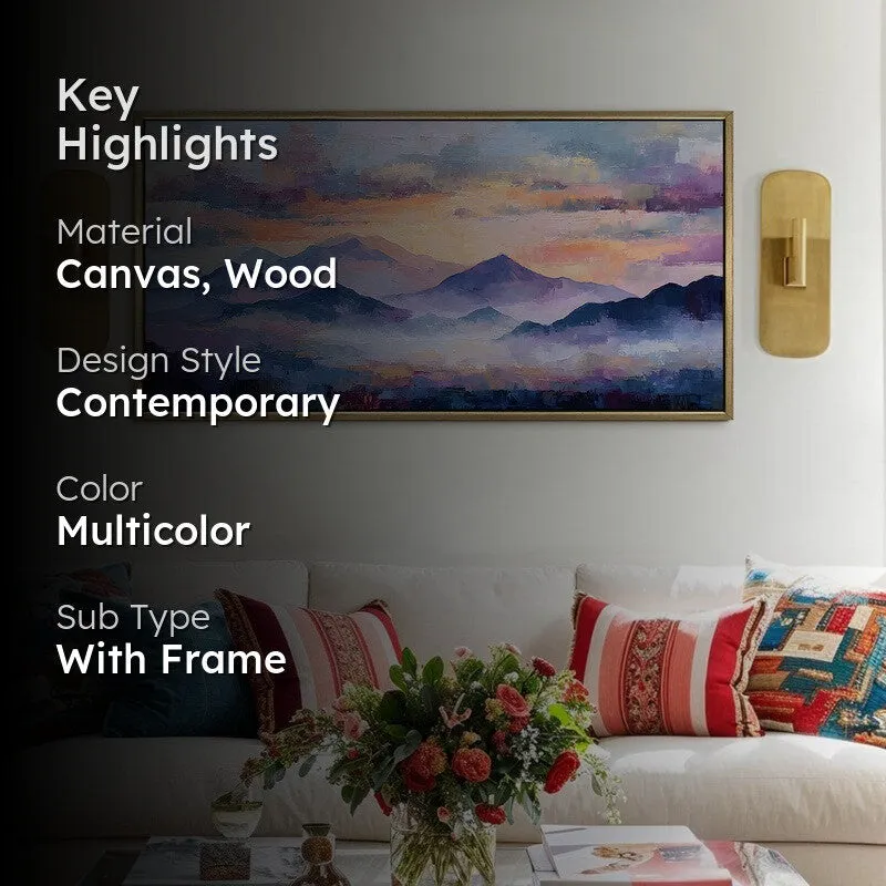 Pastel Skies Canvas Wall Painting With Frame media 2