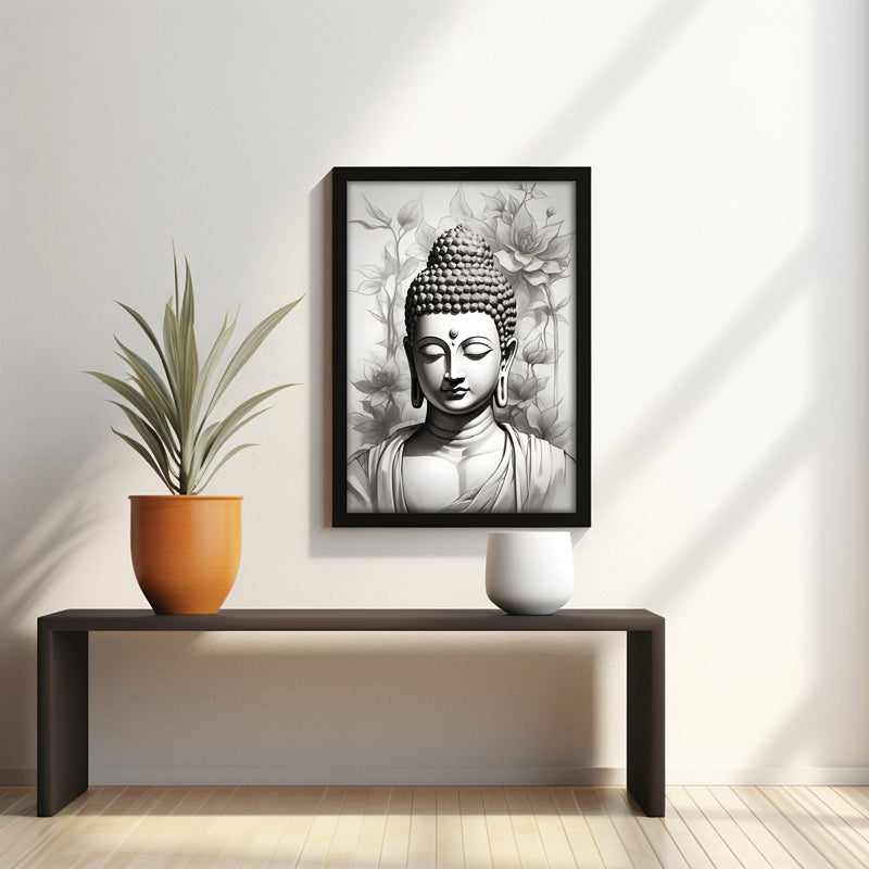 Sublime Tranquility Buddha Wall Painting