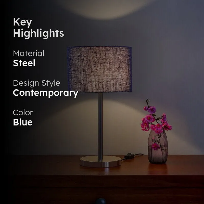 Noctra Dusk Glow Metal Table Lamp - Blue media 2