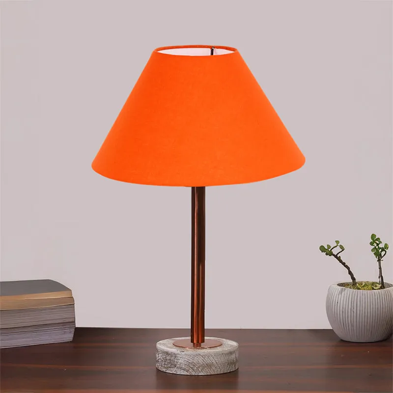 Cotin II Rodin Wooden Table Lamp - Orange,Copper,White media 3