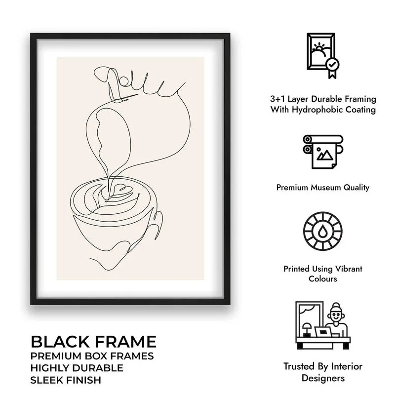 Barista Pour Archival Canvas Wall Art - Black media 9