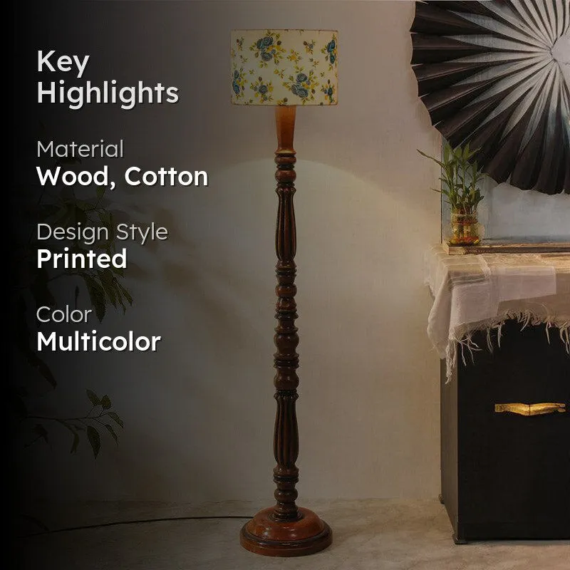 Alba Masiya Vintage Wooden Floor Lamp media 2