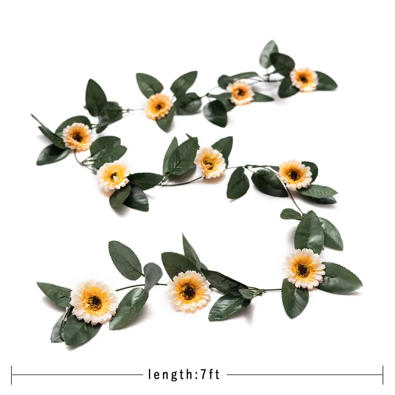 Fiora Artificial Gerbera Creeper (White-Yellow) Set of Two media 7