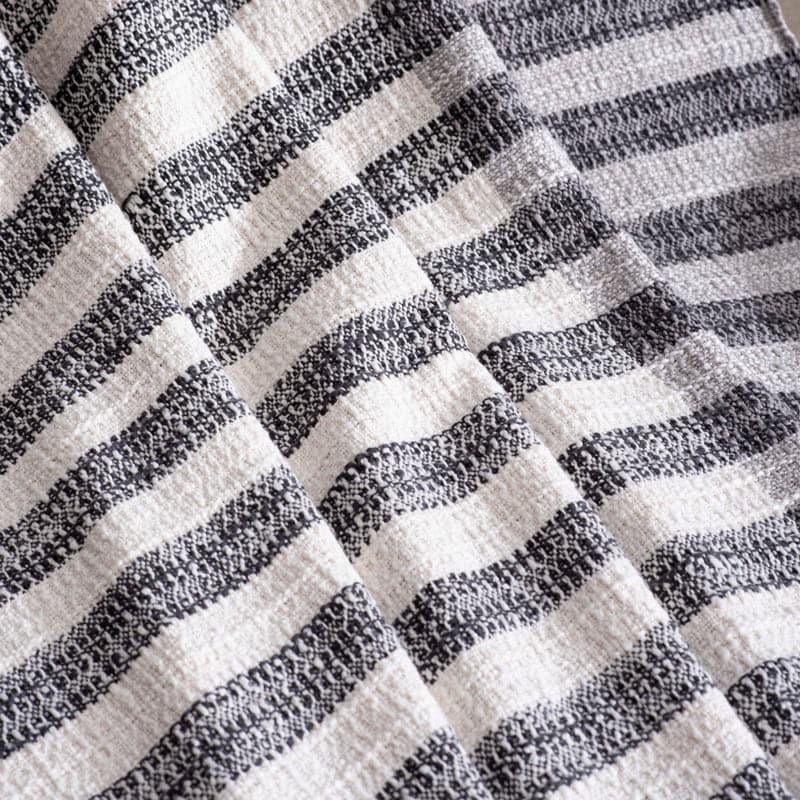 Trimo Stripe Woven Throw - Off White & Grey media 4