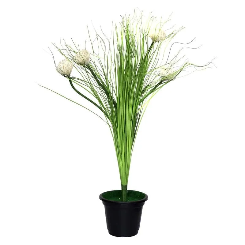 ArecaLux Artificial Faux Pampas Grass With Black Plastic Pot - 2.5 Feet media 4