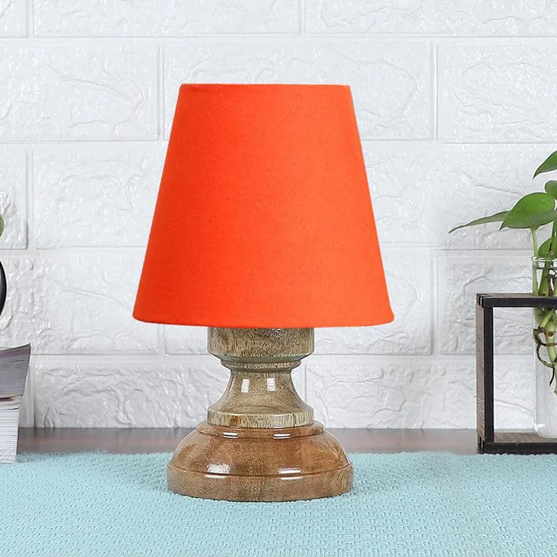 Harolda Fabric Table Lamp - Orange,Brown media 3