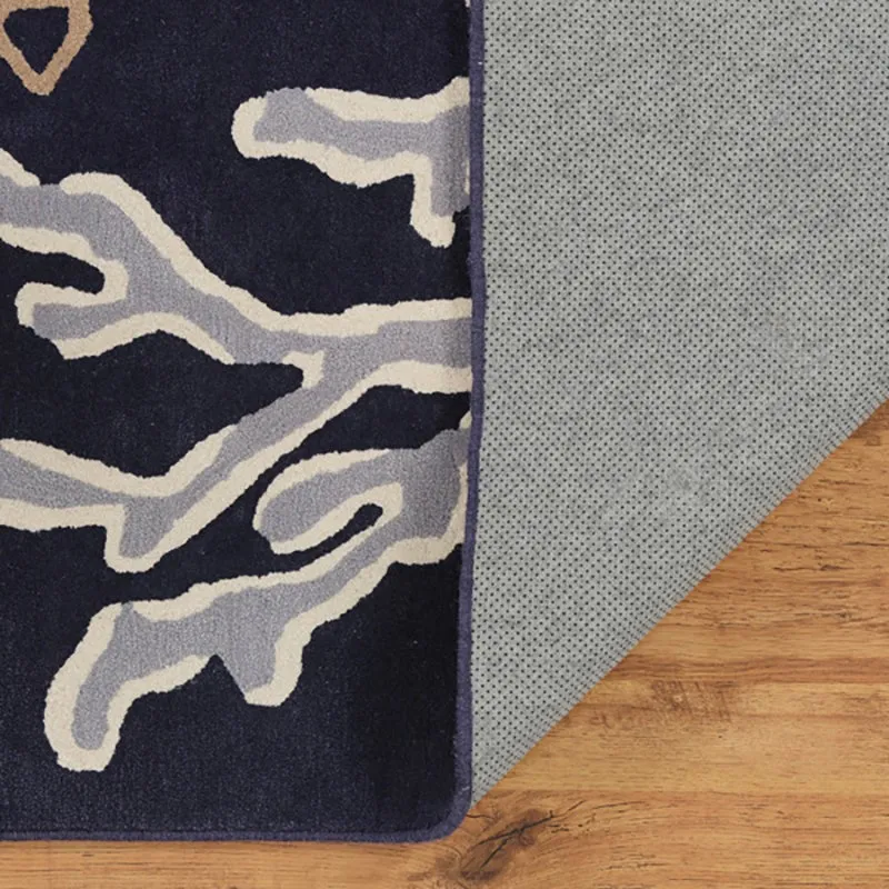 Coral Hand Tufted Cove Kids Wool & Nylon Carpet - Navy Blue media 7