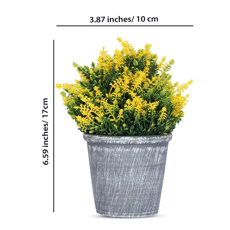 Abela Artificial Plant With Black Plastic Pot - Set Of Two media 7