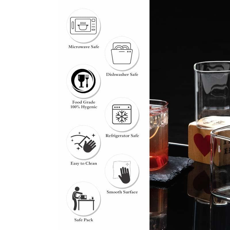Cubox Glass Tumbler (230 ML) - Set Of Six media 6