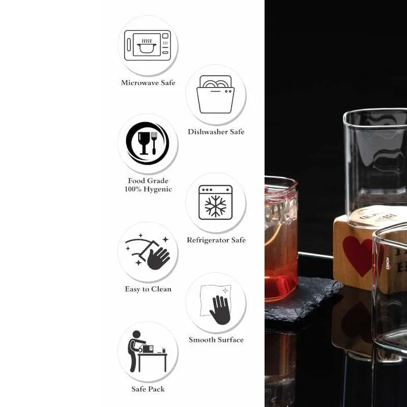 Cubox Glass Tumbler (230 ML) - Set Of Six media 6