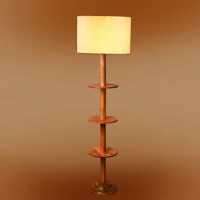 LumiCrate Tower Wooden Floor Lamp - White media 7