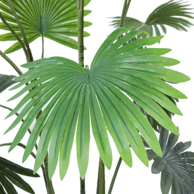 Faux Realistic Areca Plant With Black Plastic Pot - 5.2 Feet media 7