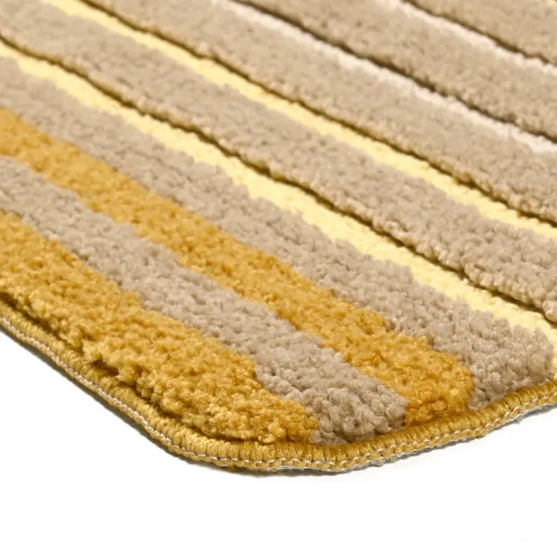 Saral Home Striped Anti-Skid Bathmat - Set of Two media 3