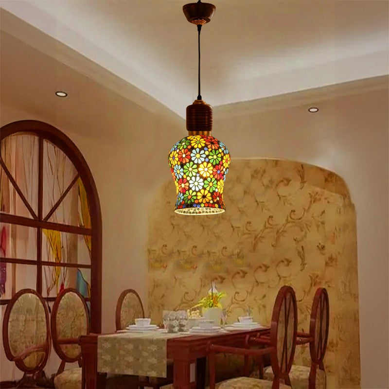Mosaic Fleur Pendant Wooden Ceiling Lamp