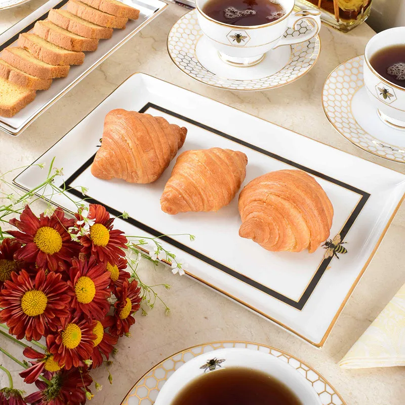 Gilded Bee Tabletop Porcelain Platter media 1