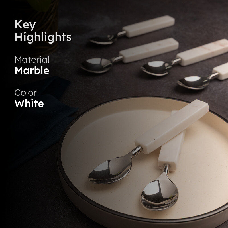 Cava Marble Spoon Set - Set Of Six media 2