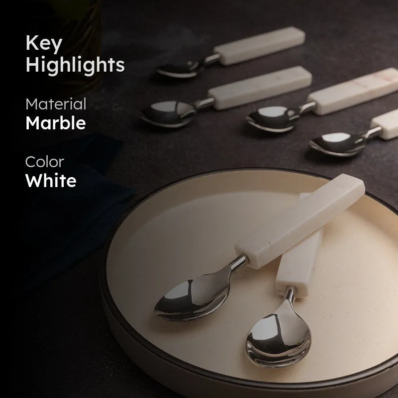 Cava Marble Spoon Set - Set Of Six media 2