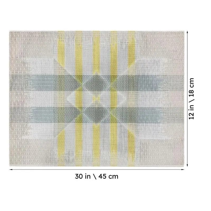Orane Multicolor Rectangle PVC Table Mats - Set Of Four media 6
