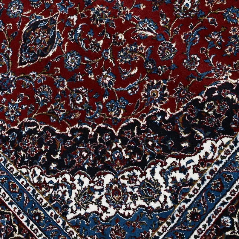 Riti Rang Artificial Silk Carpet - Red media 6