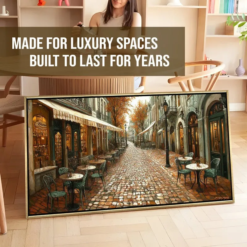 Parisian Passage Canvas Wall Painting With Frame media 7