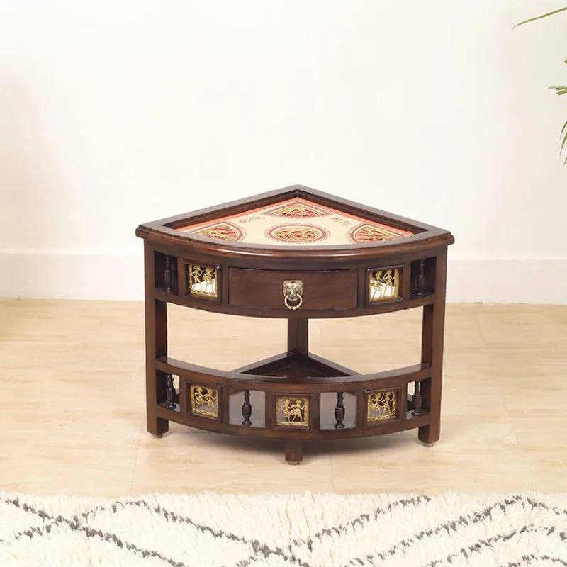 Quadro Teak Wood Side Table media 1