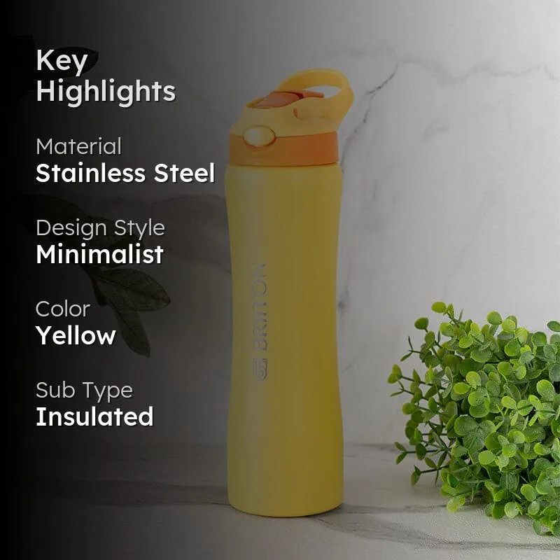 Handy Quench Hot & Cold Thermos Water Bottle (Yellow) - 750 mL media 2