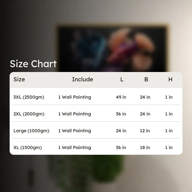 Chroma Fins Wall Painting With Frame media 8