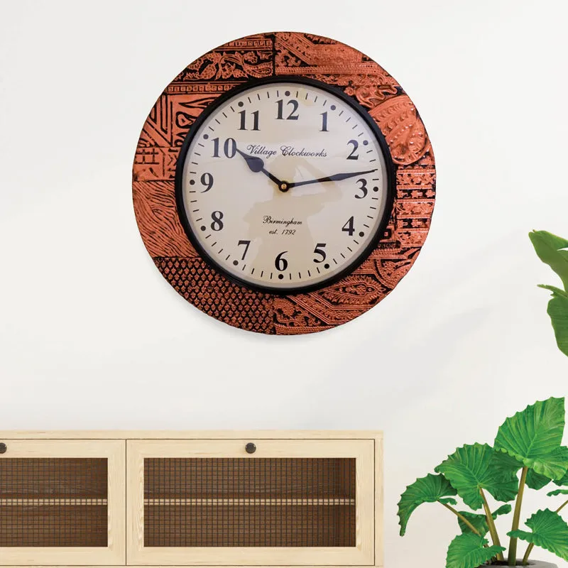 Verano Hand-Painted Wood Wall Clock media 1