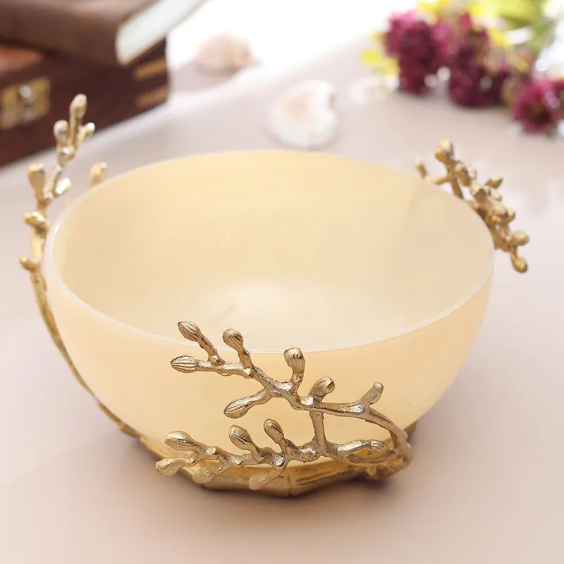 Roscoe Branched Accent Bowl - Cream media 1