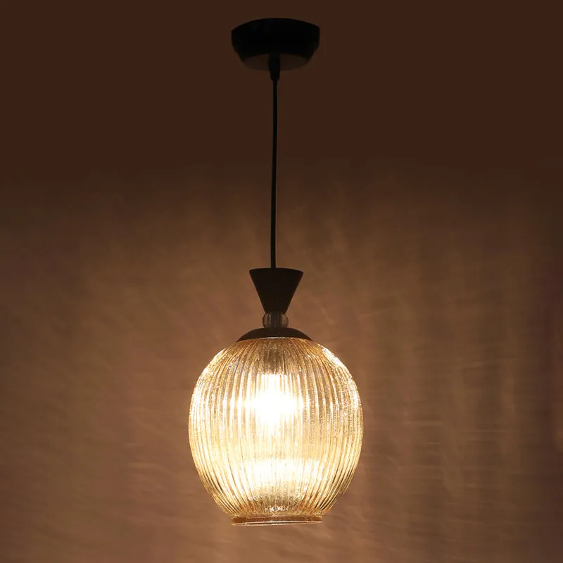 Glaisra Glass & Iron Ceiling Lamp media 5