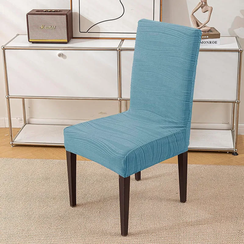 Wrapiq Solid Chair Cover (Light Blue) - Set Of Four media 3