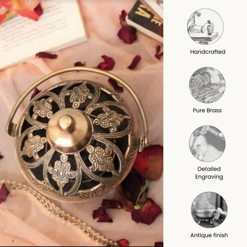 Mridanka Brass Incense Holder media 3