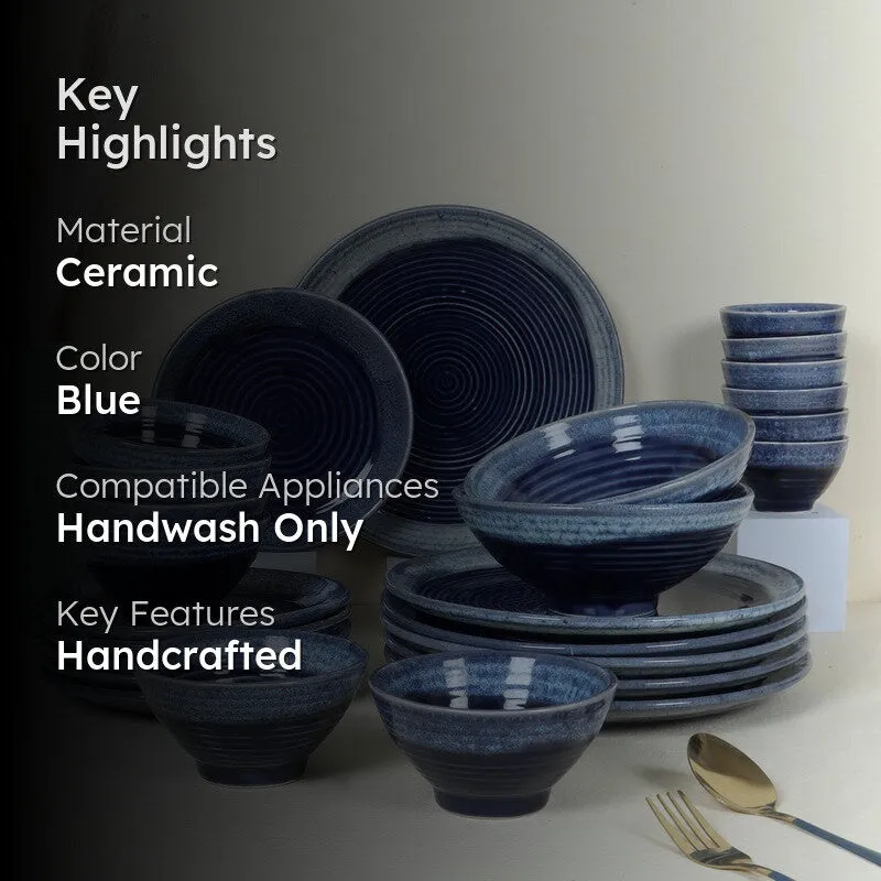 Rasoi Royale Dinner Set (Blue) - 26 Piece Set media 2