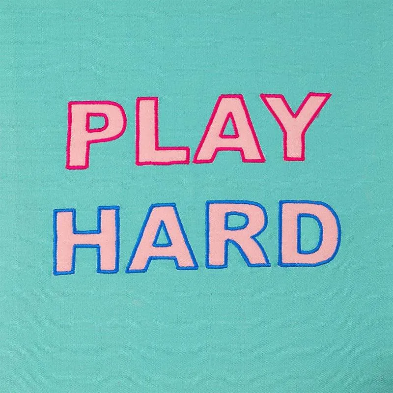Play Hard Motivational MDF & Fabric Wall Accent media 3